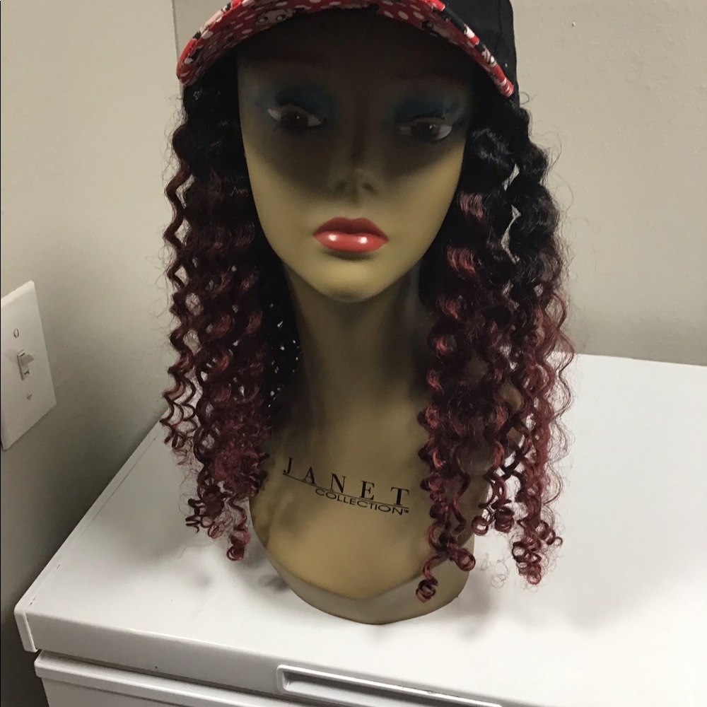 Curly hat wig